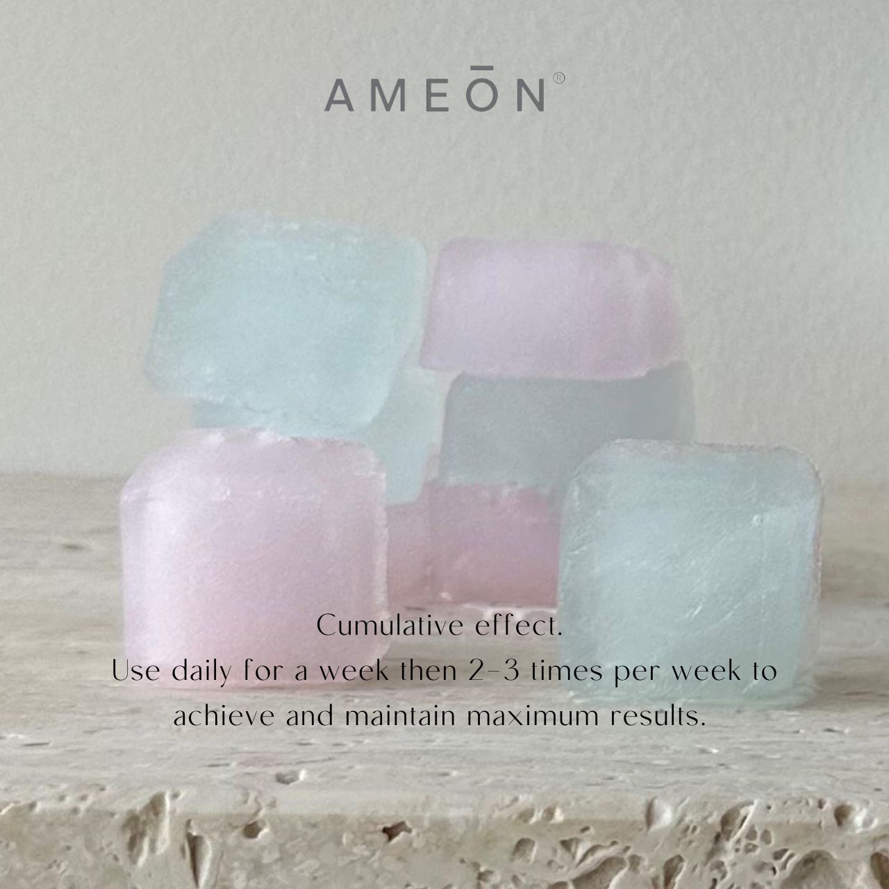 AMEON 🇺🇸 FROZEN TREATMENT ESSENCE – Supreme Energy & White Quartz Gua Sha Tool